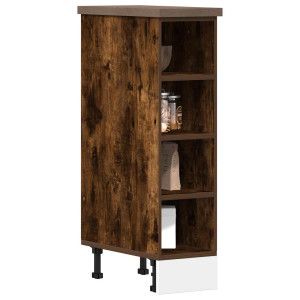 Armario de horno madera ingeniería roble ahumado 20x44.5x81.5cm D