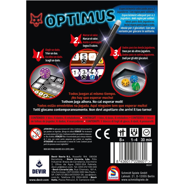 Jogo de mesa devir optimus pegi 8 M 4