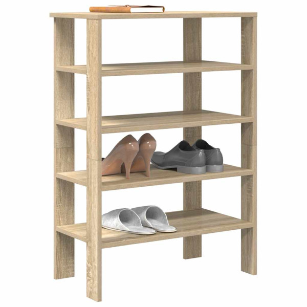 Mueble zapatero madera contrachapada roble sonoma 61x32x87.5 cm D