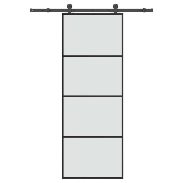 Puerta corredera con set herrajes vidrio ESG aluminio 76x205 cm D