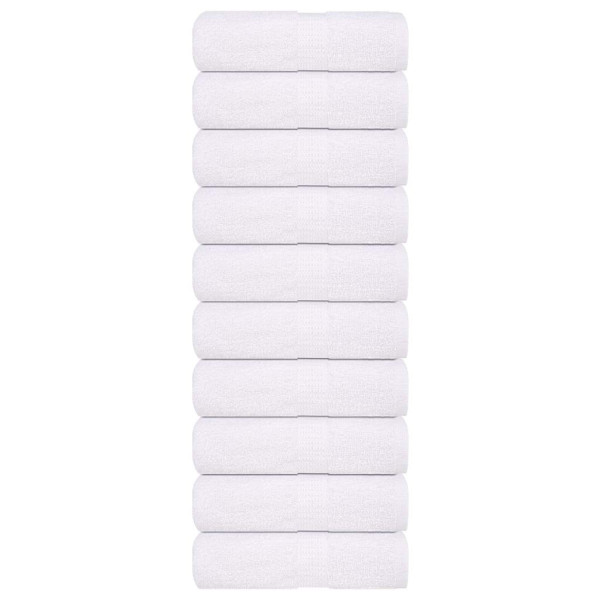 Toallas de jabón 10 piezas blanco 30x30 cm 360 gsm 100% algodón D