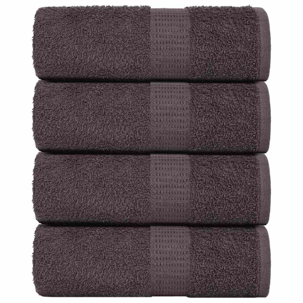 Toallitas de baño 4 uds antracita 15x21 cm 360 gsm 100% algodón D