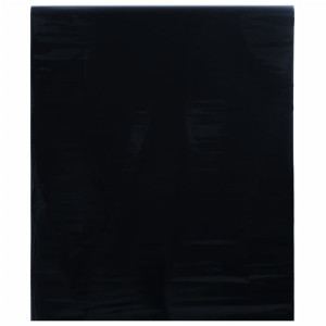 Lámina de ventana esmerilada estática PVC negro 45x500 cm D