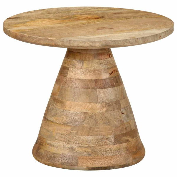 Mesa auxiliar madera maciza de mango Ø50x40 cm D