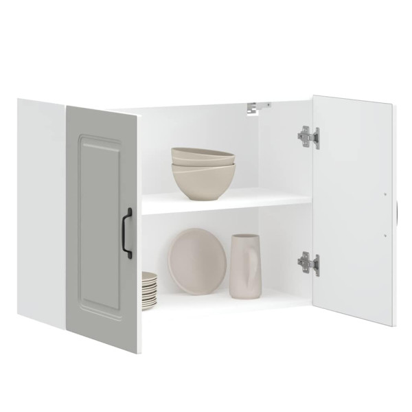 Armario de pared para cocina Kalmar madera de ingeniería blanca Armario de pared para cocina Kalmar madera de ingeniería blanca D