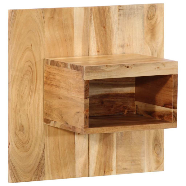 Mesita de noche madera maciza de acacia 50x27x50 cm Mesita de noche madera maciza de acacia 50x27x50 cm D