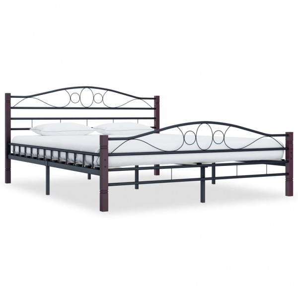 Estructura de cama de metal negra 180x200 cm D