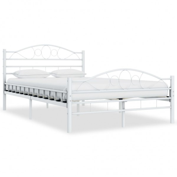 Estructura de cama metal blanco 120x200 cm D