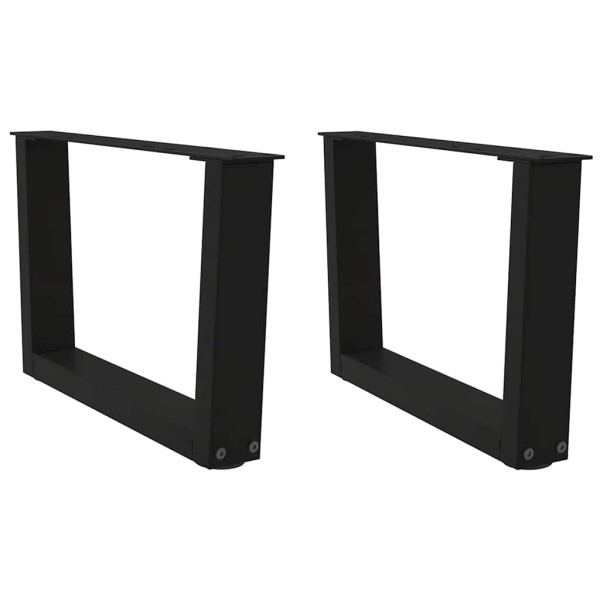 Patas para mesa de comedor forma V 2 uds negro 50x(30-31.3) cm Patas para mesa de comedor forma V 2 uds negro 50x(30-31.3) cm D