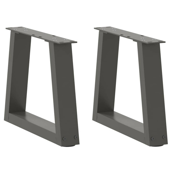Patas para mesa comedor forma V 2 uds antracita 40x(30-31.3) cm Patas para mesa comedor forma V 2 uds antracita 40x(30-31.3) cm D