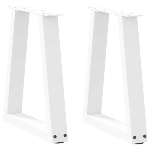Patas para mesa de comedor en forma de V 2 uds blanco acero Patas para mesa de comedor en forma de V 2 uds blanco acero D