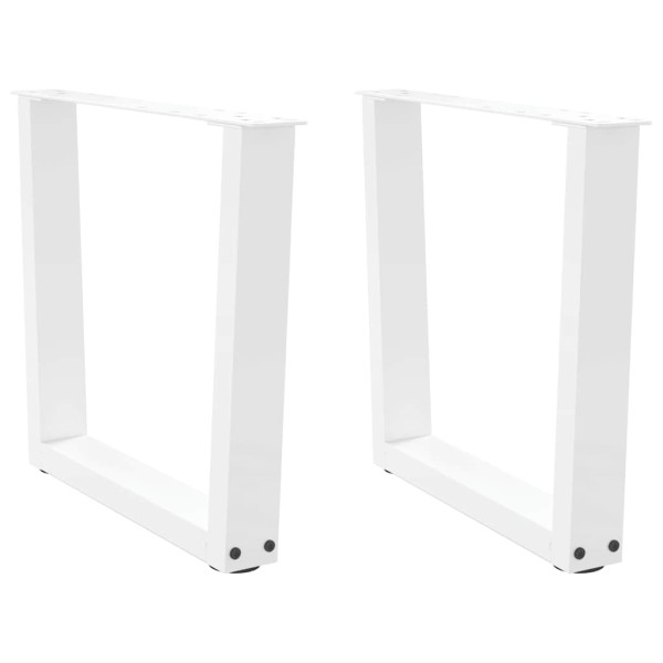 Patas para mesa de comedor forma V 2 uds blanco 50x(42-43.3) cm Patas para mesa de comedor forma V 2 uds blanco 50x(42-43.3) cm D