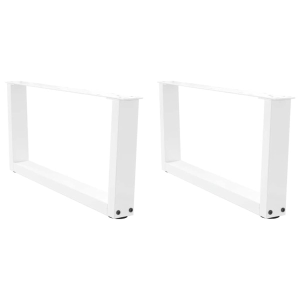 Patas para mesa de comedor forma V 2 uds blanco 70x(30-31.3) cm Patas para mesa de comedor forma V 2 uds blanco 70x(30-31.3) cm D