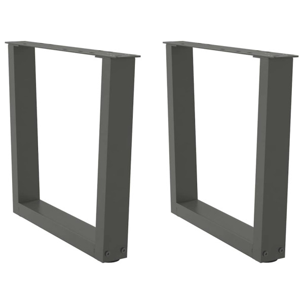 Patas para mesa de comedor en forma de V 2 uds antracita acero Patas para mesa de comedor en forma de V 2 uds antracita acero D