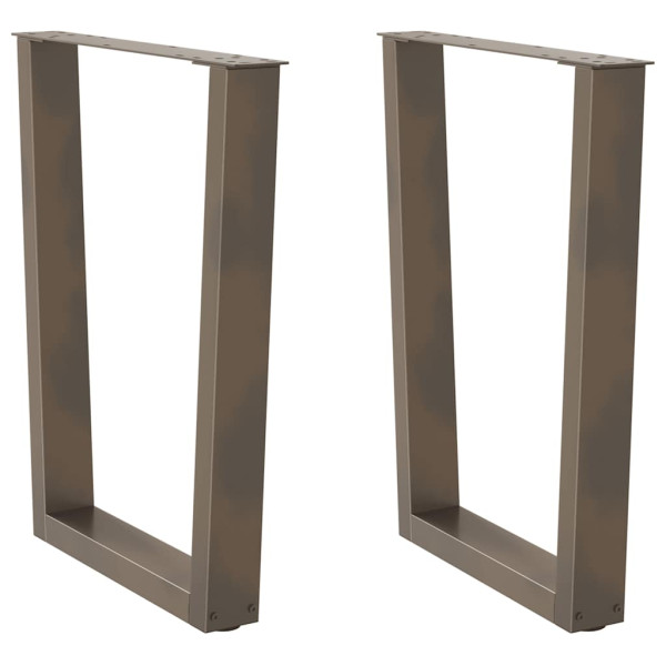 Patas para mesa de comedor en forma de V 2 uds acero natural Patas para mesa de comedor en forma de V 2 uds acero natural D