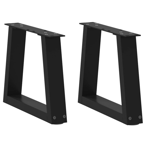 Patas para mesa de comedor forma V 2 uds negro 30x(30-31.3) cm Patas para mesa de comedor forma V 2 uds negro 30x(30-31.3) cm D