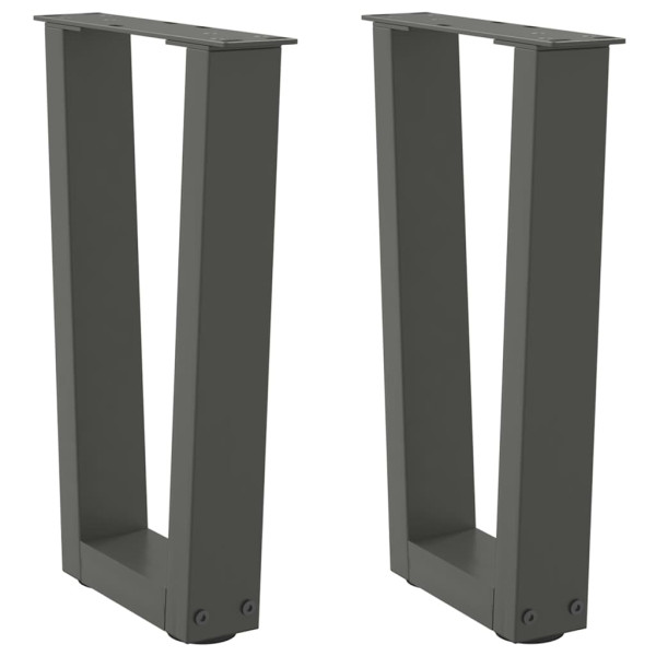 Patas para mesa de comedor en forma de V 2 uds antracita acero Patas para mesa de comedor en forma de V 2 uds antracita acero D