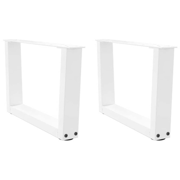 Patas para mesa de comedor forma V 2 uds blanco 60x(30-31.3) cm Patas para mesa de comedor forma V 2 uds blanco 60x(30-31.3) cm D