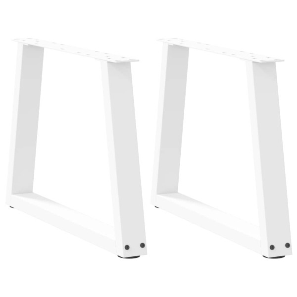Patas para mesa de comedor forma V 2 uds blanco 70x(42-43.3) cm Patas para mesa de comedor forma V 2 uds blanco 70x(42-43.3) cm D