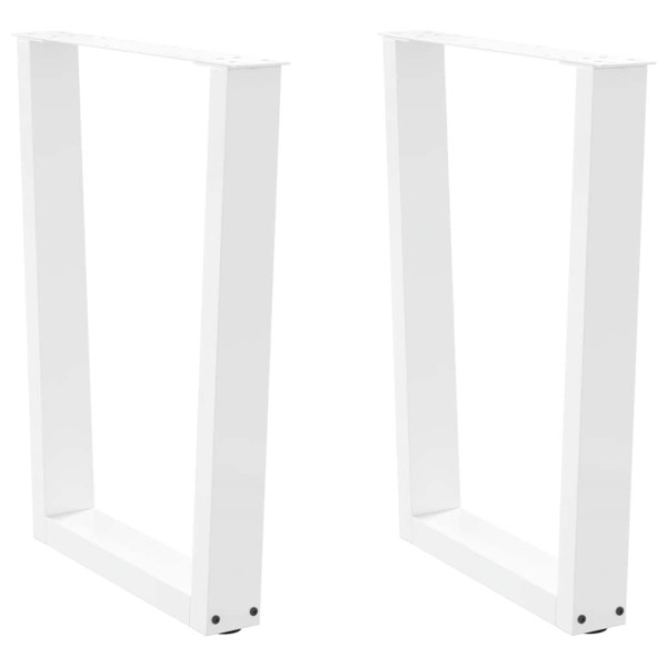 Patas para mesa de comedor forma V 2 uds blanco 70x(72-73.3) cm Patas para mesa de comedor forma V 2 uds blanco 70x(72-73.3) cm D