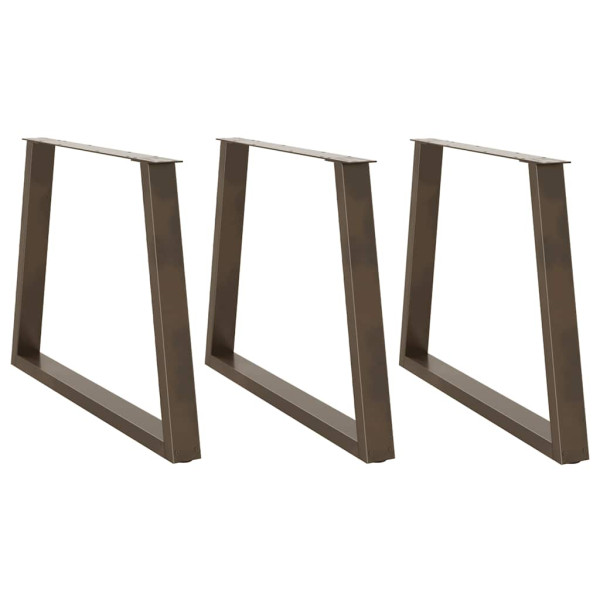 Patas para mesa de comedor en forma de V 3 uds acero natural Patas para mesa de comedor en forma de V 3 uds acero natural D