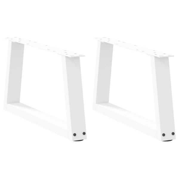 Patas para mesa de comedor forma V 2 uds blanco 50x(30-31.3) cm Patas para mesa de comedor forma V 2 uds blanco 50x(30-31.3) cm D