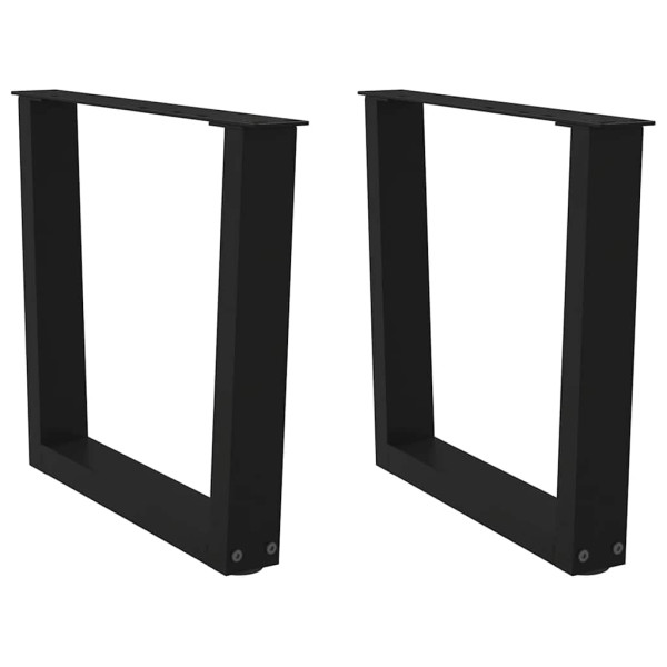Patas para mesa de comedor forma V 2 uds negro 50x(42-43.3) cm Patas para mesa de comedor forma V 2 uds negro 50x(42-43.3) cm D