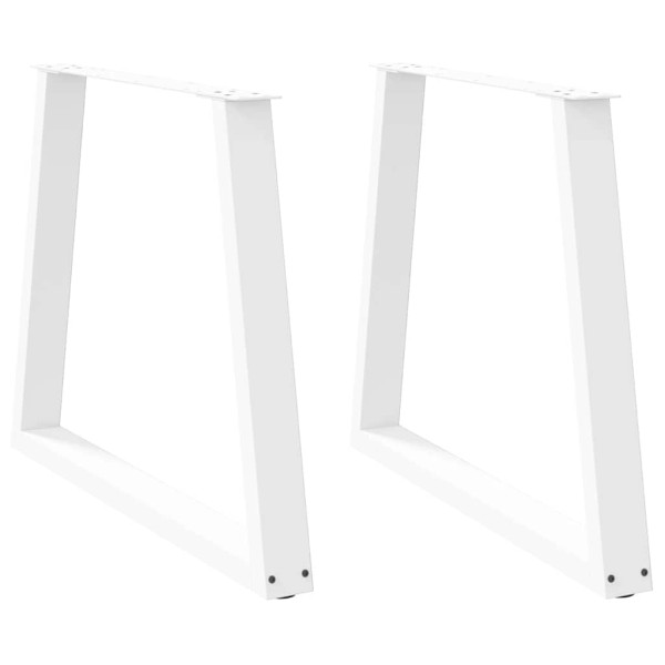 Patas para mesa de comedor en forma de V 2 uds blanco acero Patas para mesa de comedor en forma de V 2 uds blanco acero D