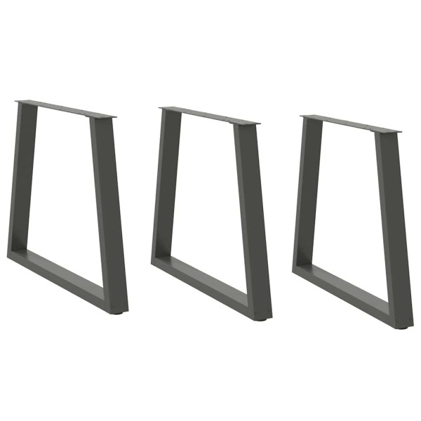 Patas para mesa de comedor en forma de V 3 uds antracita acero Patas para mesa de comedor en forma de V 3 uds antracita acero D
