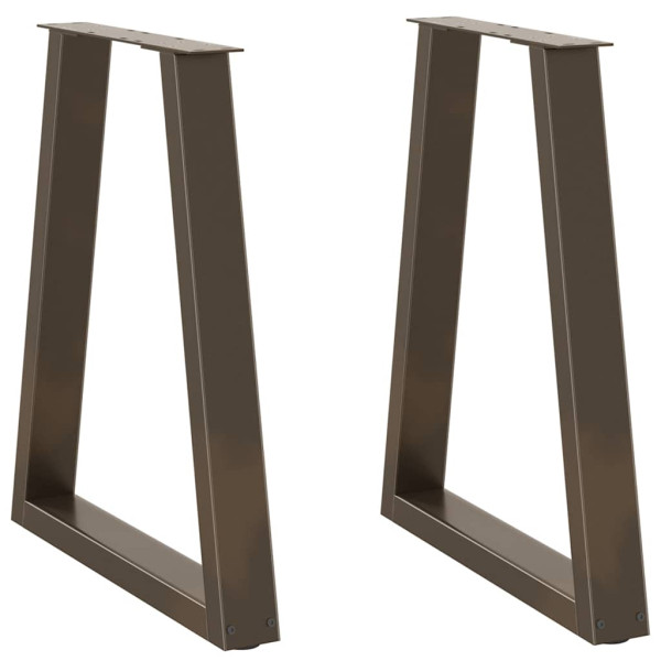 Patas para mesa de comedor en forma de V 2 uds acero natural Patas para mesa de comedor en forma de V 2 uds acero natural D