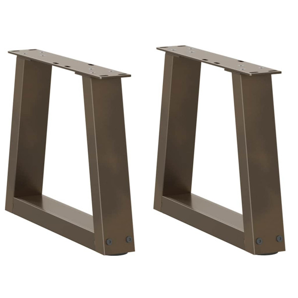 Patas para mesa de comedor en forma de V 2 uds acero natural Patas para mesa de comedor en forma de V 2 uds acero natural D