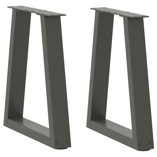 Patas para mesa de comedor en forma de V 2 uds antracita Acero Patas para mesa de comedor en forma de V 2 uds antracita Acero D