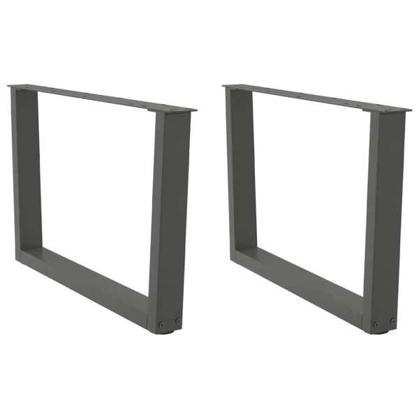 Patas para mesa de comedor en forma de V 2 uds antracita acero Patas para mesa de comedor en forma de V 2 uds antracita acero D