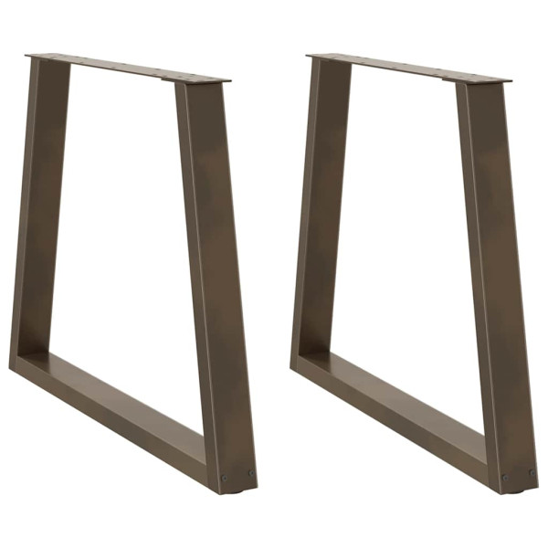 Patas para mesa de comedor en forma de V 2 uds acero natural Patas para mesa de comedor en forma de V 2 uds acero natural D