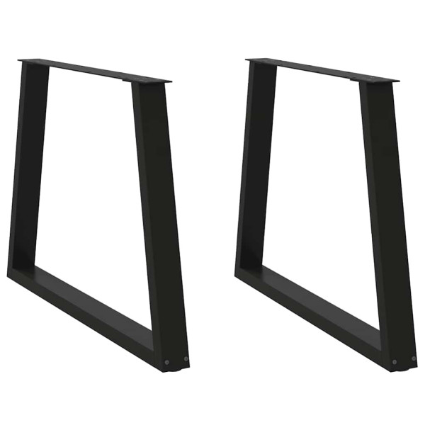 Patas mesa comedor forma V 2uds acero negro 100x(72-73.3) cm Patas mesa comedor forma V 2uds acero negro 100x(72-73.3) cm D