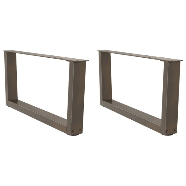 Patas para mesa de comedor en forma de V 2 uds acero natural Patas para mesa de comedor en forma de V 2 uds acero natural D