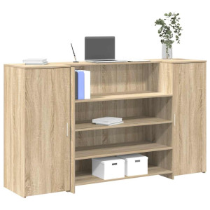 Mostrador de recepción roble sonoma 180x50x103.5 cm D