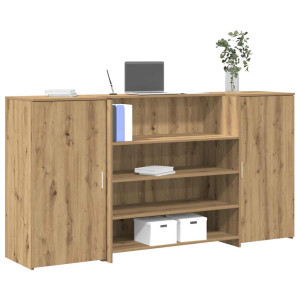 Mostrador de recepción roble artisian 200x50x103.5 cm D