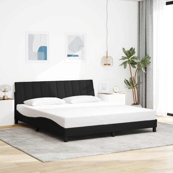 Cama sin colchón tela negro 180x200 cm Cama sin colchón tela negro 180x200 cm D