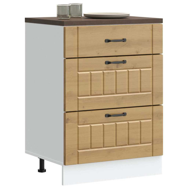 Mueble bajo de cocina Lucca roble artesanal Mueble bajo de cocina Lucca roble artesanal D