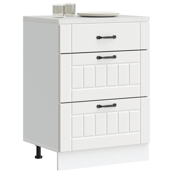 Mueble bajo de cocina Lucca madera de ingeniería blanca Mueble bajo de cocina Lucca madera de ingeniería blanca D