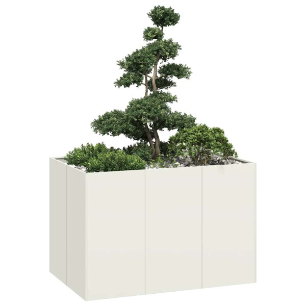 Jardinera acero blanco 120x80x80 cm D