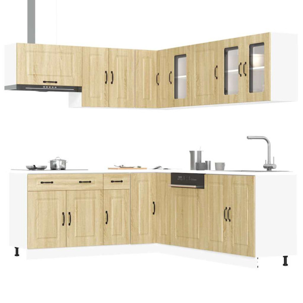Mueble cocina Kalmar roble sonoma 11 pzas madera contrachapada D