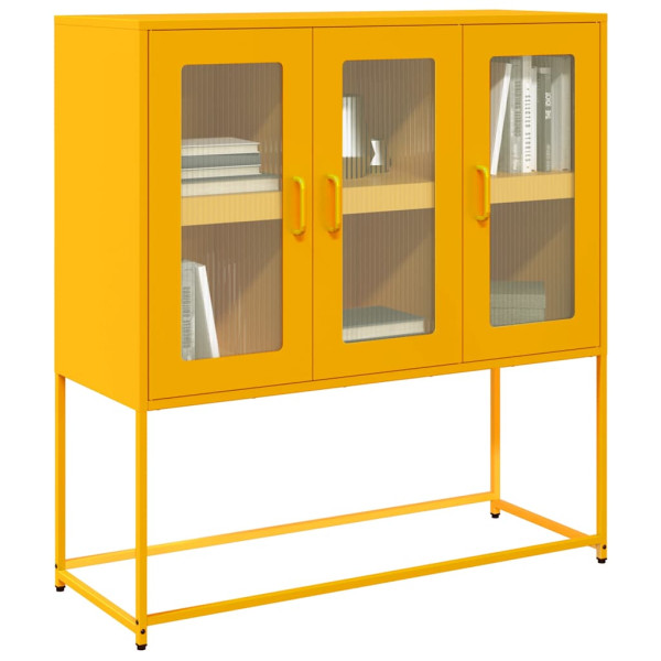 Aparador de acero laminado en frío amarillo 100.5x39x107 cm D