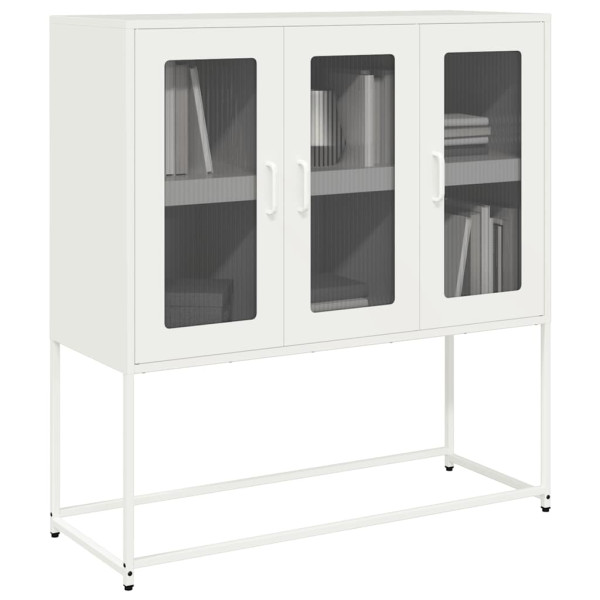 Aparador de acero laminado en frío blanco 100.5x39x107 cm D