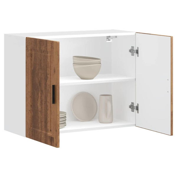 Armario de pared de cocina Porto madera vieja madera ingeniería Armario de pared de cocina Porto madera vieja madera ingeniería D