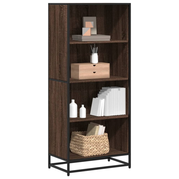Estantería de madera de ingeniería marrón roble 60x35x139 cm Estantería de madera de ingeniería marrón roble 60x35x139 cm D