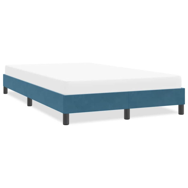 Estructura de cama sin colchón terciopelo azul oscuro 120x210cm Estructura de cama sin colchón terciopelo azul oscuro 120x210cm D