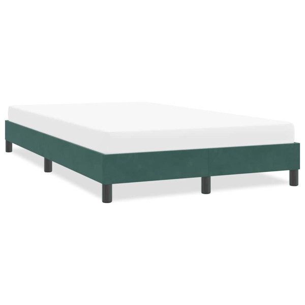 Estructura cama sin colchón terciopelo verde oscuro 120x220 cm Estructura cama sin colchón terciopelo verde oscuro 120x220 cm D