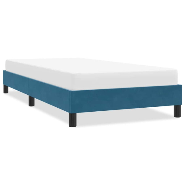 Estructura de cama sin colchón terciopelo azul oscuro 80x220 cm Estructura de cama sin colchón terciopelo azul oscuro 80x220 cm D